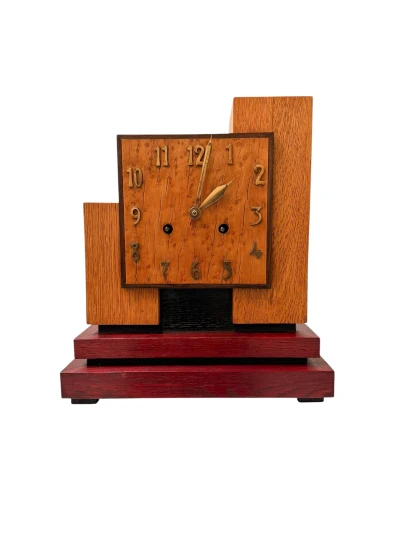 Art Deco Modernist Mantel Clock In the style of Hendrik Wouda, 1920s